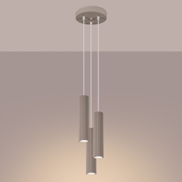 Brilagi - Lustr na lanku CRESTO 3xGU10/10W/230V taupe