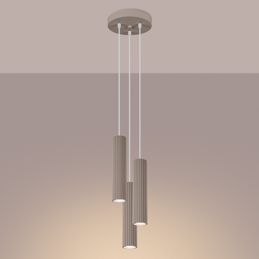 Brilagi - Lustr na lanku CRESTO 3xGU10/10W/230V taupe