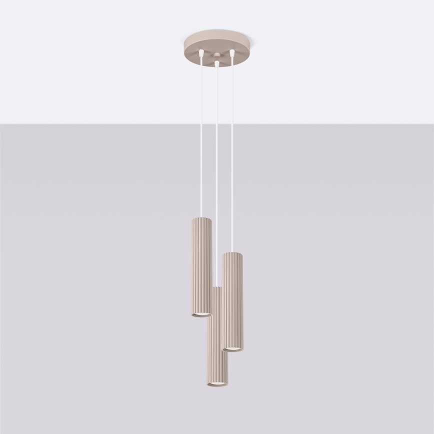 Brilagi - Lustr na lanku CRESTO 3xGU10/10W/230V taupe
