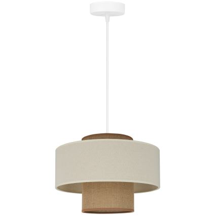 Brilagi - Lustr na lanku DALLAS 1xE27/15W/230V pr. 30 cm hnědá/krémová/bílá