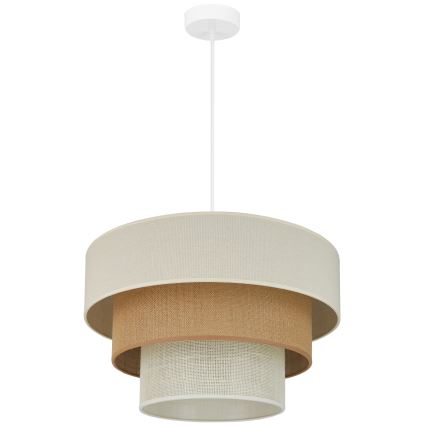 Brilagi - Lustr na lanku DENVER LUNETA 1xE27/15W/230V pr. 45 cm béžová/hnědá/krémová
