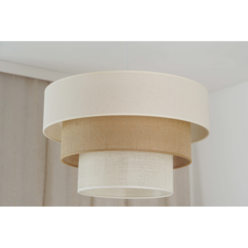 Brilagi - Lustr na lanku DENVER LUNETA 1xE27/15W/230V pr. 45 cm béžová/hnědá/krémová