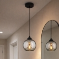 Brilagi - Lustr na lanku DIOR 1xE27/60W/230V černá/kouřová šedá