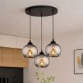 Brilagi - Lustr na lanku DIOR 3xE27/60W/230V černá/kouřová šedá