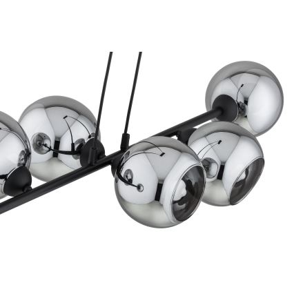 Brilagi - Lustr na lanku DIOR 6xE27/60W/230V černá/kouřová šedá