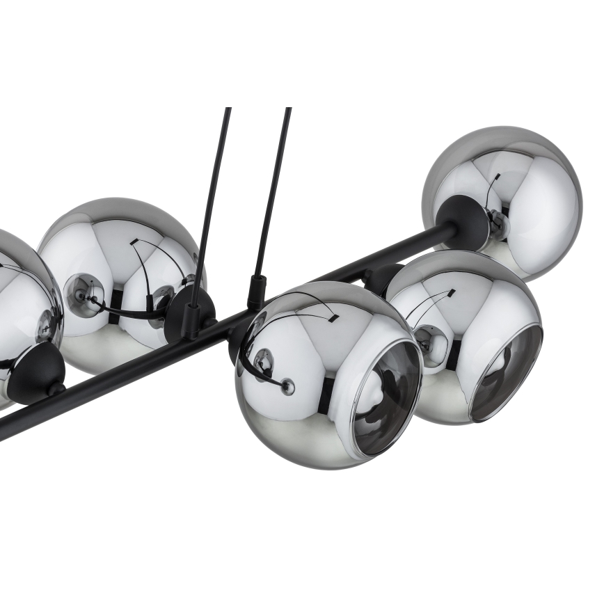 Brilagi - Lustr na lanku DIOR 6xE27/60W/230V černá/kouřová šedá