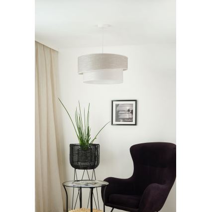 Brilagi - Lustr na lanku DOVER SHINE 1xE27/15W/230V pr. 50 cm šedá/krémová