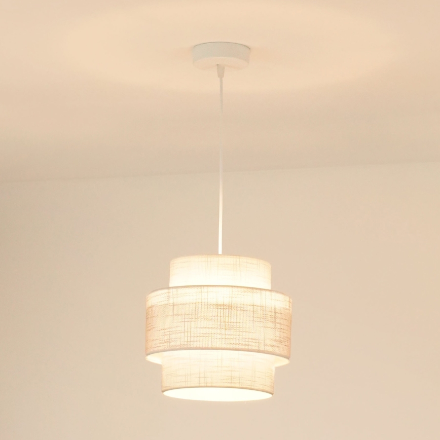 Brilagi - Lustr na lanku DOVER SPACE 1xE27/15W/230V pr. 25 cm šedá/krémová