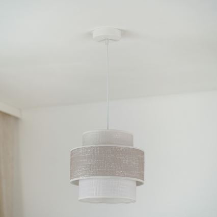 Brilagi - Lustr na lanku DOVER SPACE 1xE27/15W/230V pr. 25 cm šedá/krémová