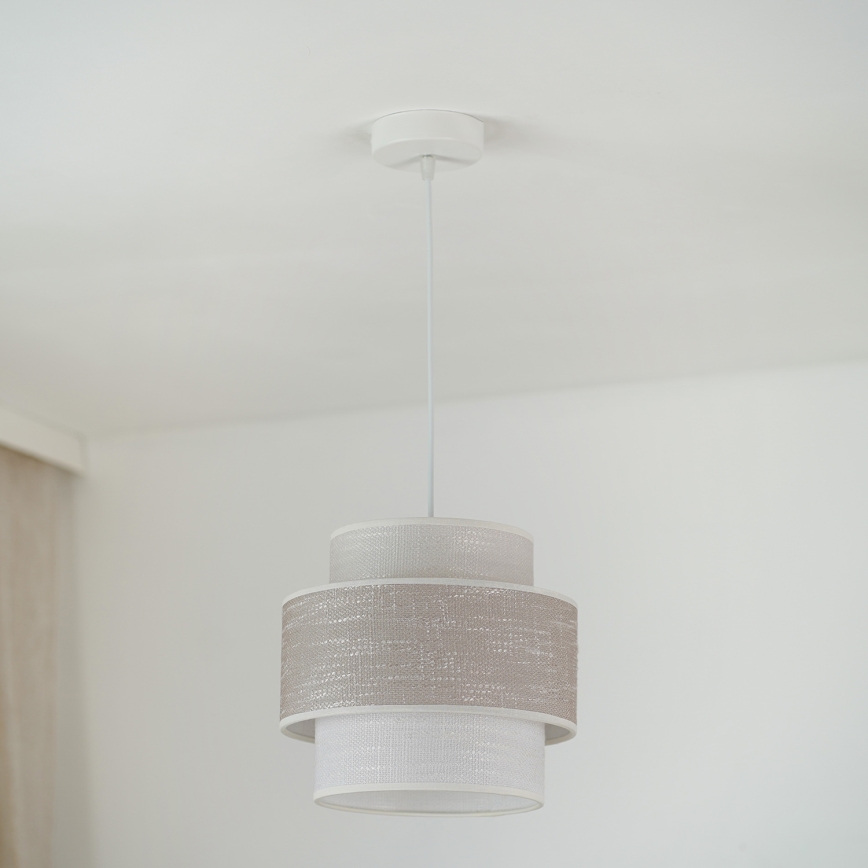 Brilagi - Lustr na lanku DOVER SPACE 1xE27/15W/230V pr. 25 cm šedá/krémová