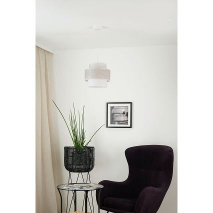 Brilagi - Lustr na lanku DOVER SPACE 1xE27/15W/230V pr. 25 cm šedá/krémová