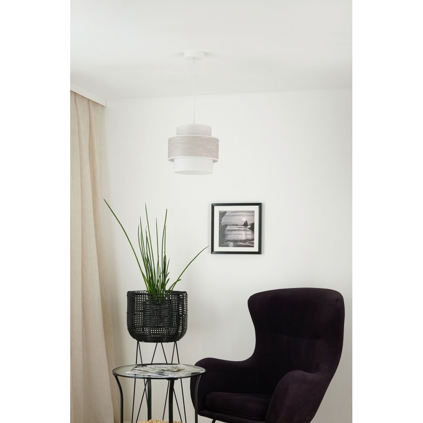 Brilagi - Lustr na lanku DOVER SPACE 1xE27/15W/230V pr. 25 cm šedá/krémová
