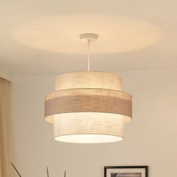 Brilagi - Lustr na lanku DOVER SPACE 1xE27/15W/230V pr. 50 cm šedá/krémová