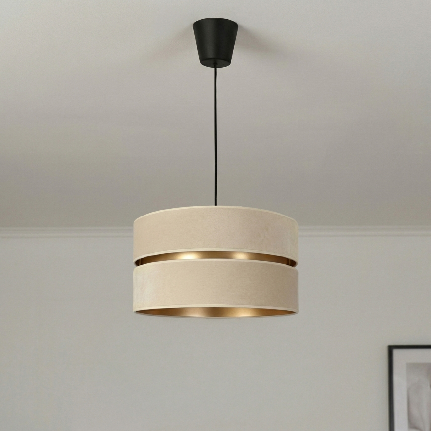 Brilagi - Lustr na lanku DUO-DUO 1xE27/60W/230V pr. 40 cm krémová/zlatá