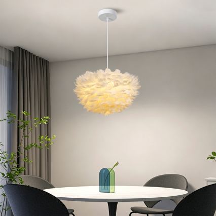 BRILAGI - Lustr na lanku FEATHER 3xE27/40W/230V pr. 40 cm bílá