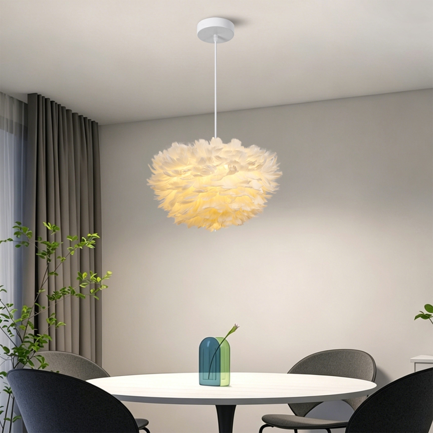 BRILAGI - Lustr na lanku FEATHER 3xE27/40W/230V pr. 40 cm bílá