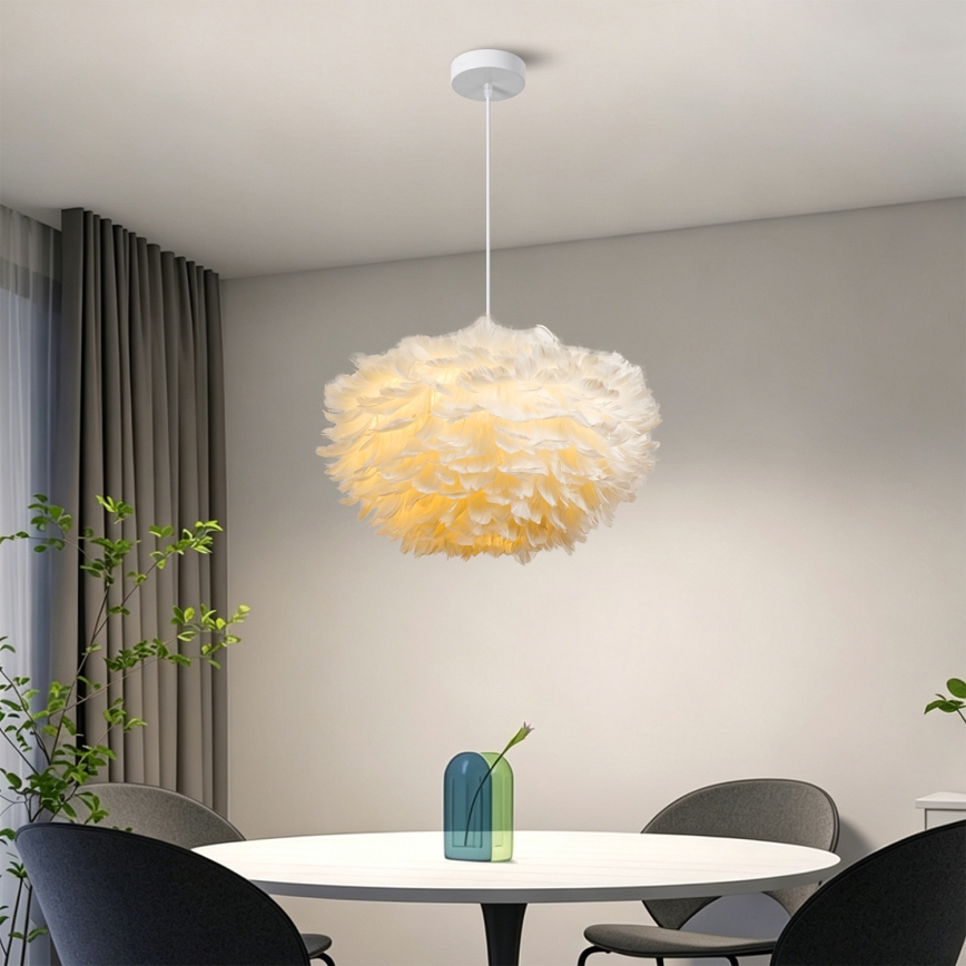 BRILAGI - Lustr na lanku FEATHER 3xE27/40W/230V pr. 50 cm bílá
