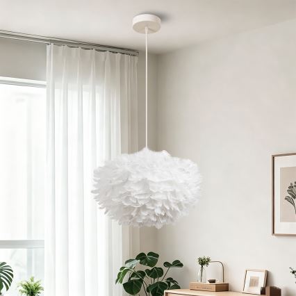 BRILAGI - Lustr na lanku FEATHER 3xE27/40W/230V pr. 50 cm bílá