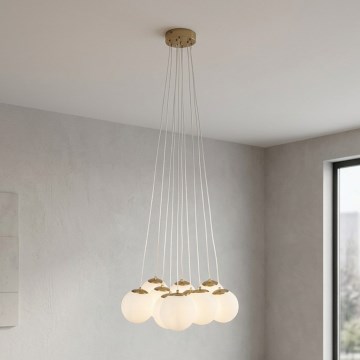 Brilagi - Lustr na lanku GLOBE 10xE14/15W/230V bílá