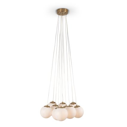 Brilagi - Lustr na lanku GLOBE 10xE14/15W/230V bílá