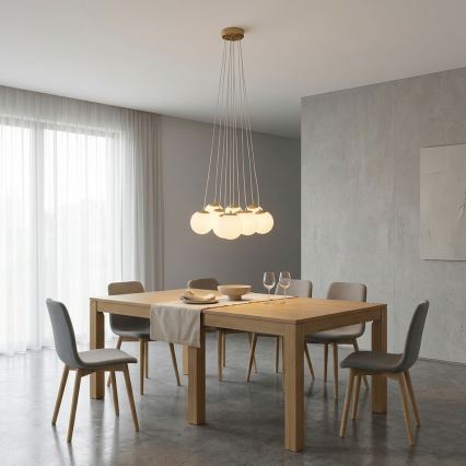 Brilagi - Lustr na lanku GLOBE 10xE14/15W/230V bílá