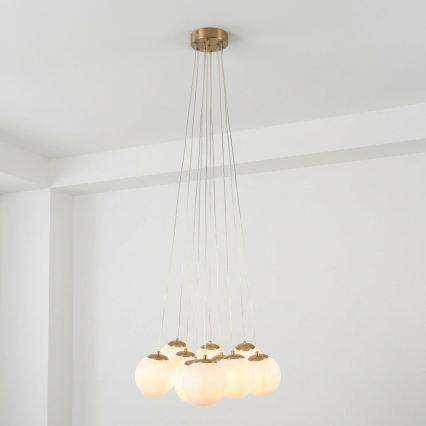 Brilagi - Lustr na lanku GLOBE 10xE14/15W/230V bílá