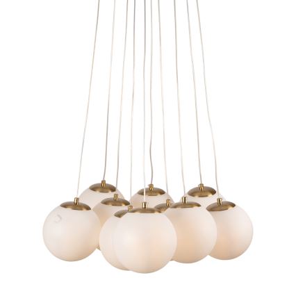 Brilagi - Lustr na lanku GLOBE 10xE14/15W/230V bílá