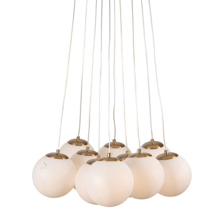 Brilagi - Lustr na lanku GLOBE 10xE14/15W/230V bílá