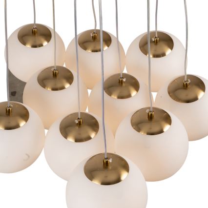 Brilagi - Lustr na lanku GLOBE 10xE14/15W/230V bílá