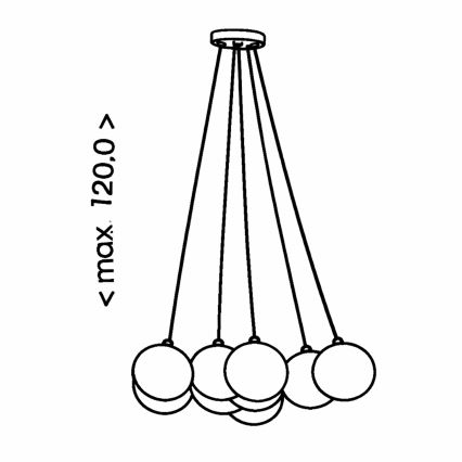 Brilagi - Lustr na lanku GLOBE 10xE14/15W/230V bílá