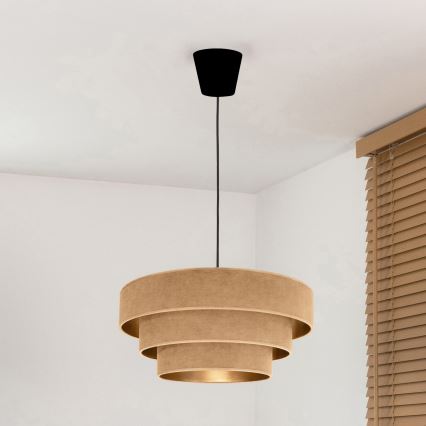 Brilagi - Lustr na lanku LUNETA 1xE27/60W/230V pr. 40 cm béžová/zlatá