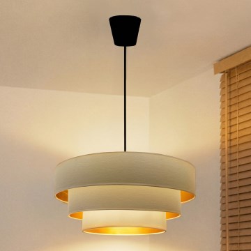 Brilagi - Lustr na lanku LUNETA 1xE27/60W/230V pr. 40 cm krémová/zlatá