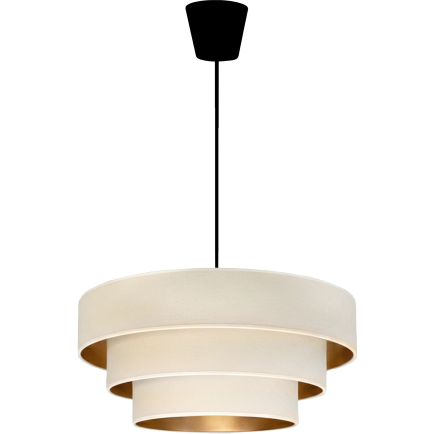 Brilagi - Lustr na lanku LUNETA 1xE27/60W/230V pr. 40 cm krémová/zlatá