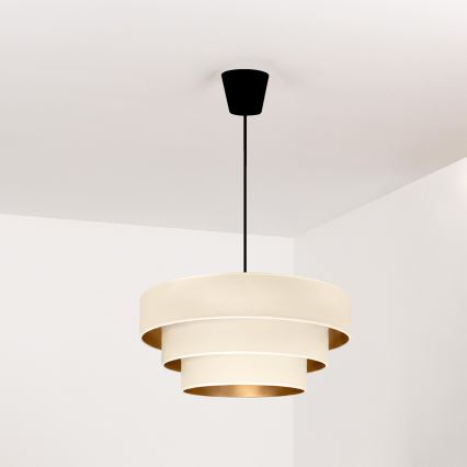Brilagi - Lustr na lanku LUNETA 1xE27/60W/230V pr. 40 cm krémová/zlatá