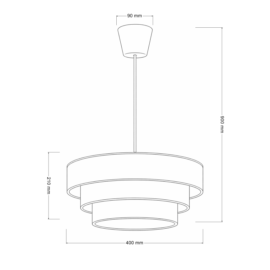 Brilagi - Lustr na lanku LUNETA 1xE27/60W/230V pr. 40 cm krémová/zlatá