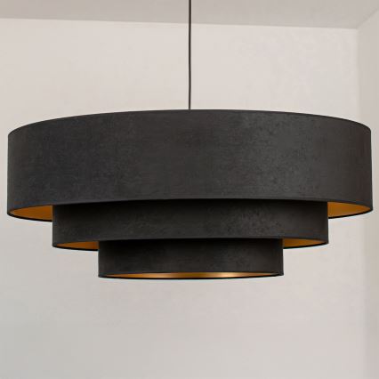 Brilagi - Lustr na lanku LUNETA 3xE27/60W/230V pr. 80 cm černá/zlatá