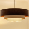 Brilagi - Lustr na lanku LUNETA 3xE27/60W/230V pr. 80 cm hnědá/béžová/krémová