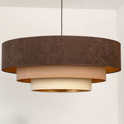 Brilagi - Lustr na lanku LUNETA 3xE27/60W/230V pr. 80 cm hnědá/béžová/krémová