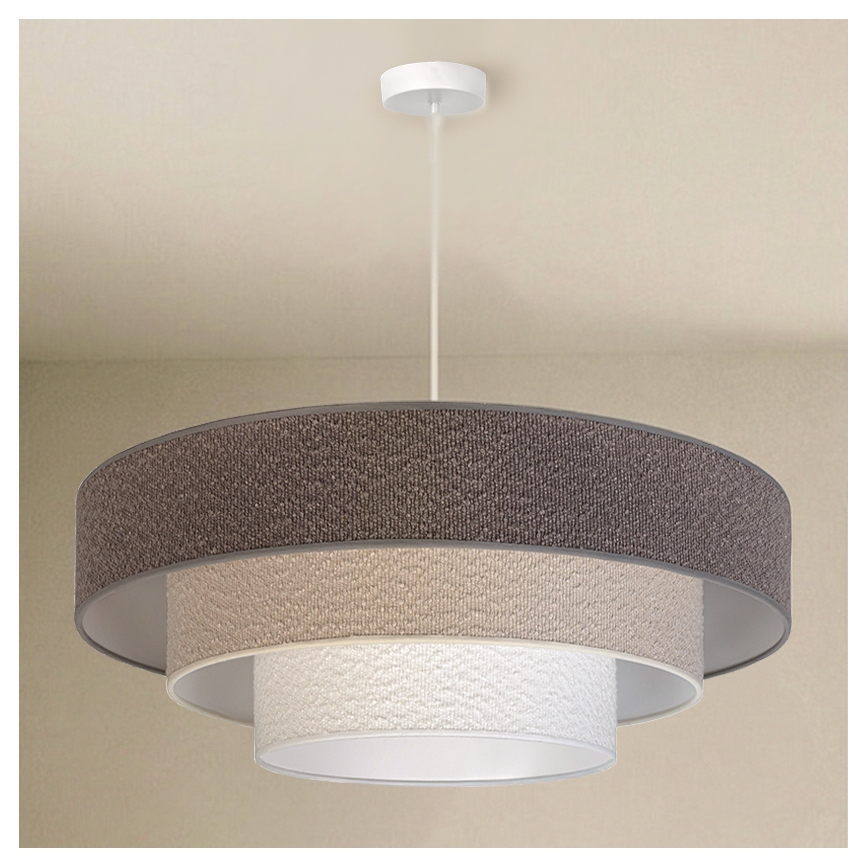 Brilagi - Lustr na lanku LUNETA 3xE27/60W/230V pr. 80 cm šedá/krémová/bílá
