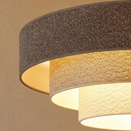 Brilagi - Lustr na lanku LUNETA 3xE27/60W/230V pr. 80 cm šedá/krémová/bílá