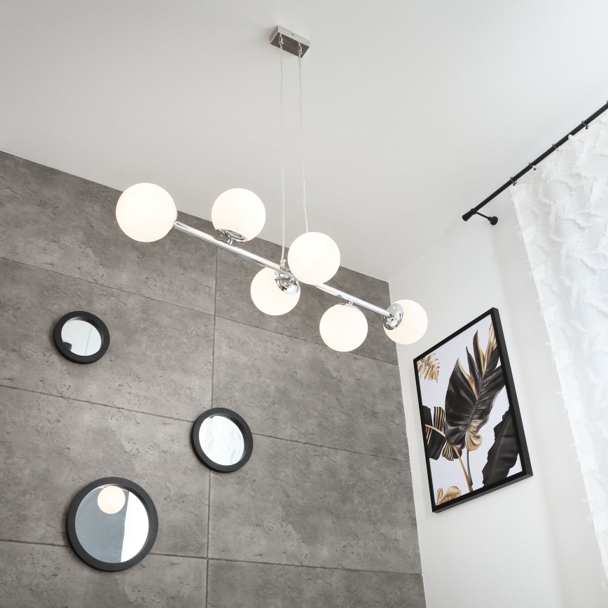 Brilagi - Lustr na lanku MALONY 6xE14/20W/230V lesklý chrom