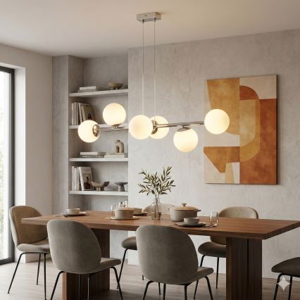 Brilagi - Lustr na lanku MALONY 6xE14/20W/230V lesklý chrom