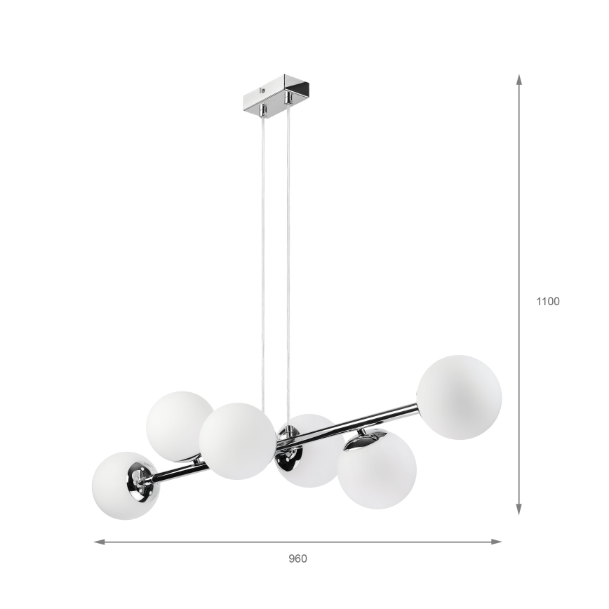 Brilagi - Lustr na lanku MALONY 6xE14/20W/230V lesklý chrom