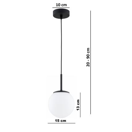 Brilagi - Lustr na lanku MILO 1xE27/60W/230V černá