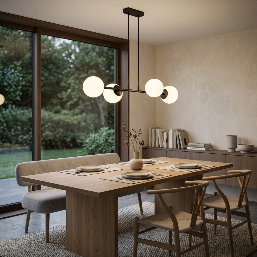 Brilagi - Lustr na lanku MILO 4xE27/60W/230V černá