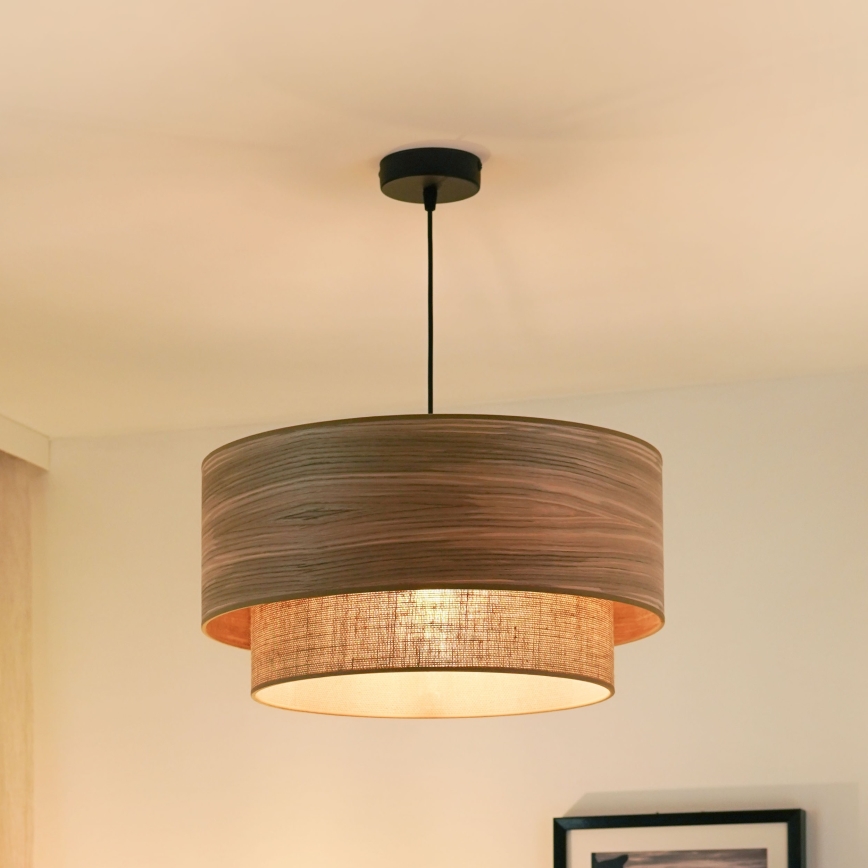 Brilagi - Lustr na lanku MONTANA BOHO 1xE27/15W/230V pr. 45 cm hnědá/černá