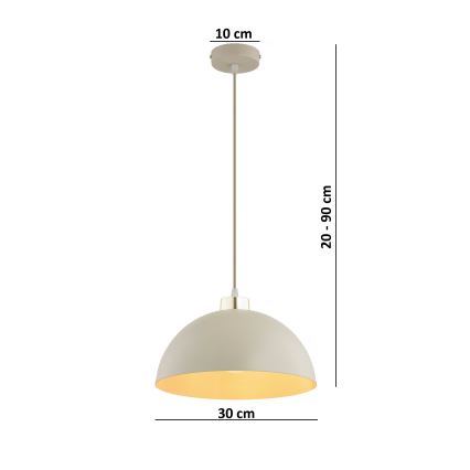Brilagi - Lustr na lanku MOON 1xE27/60W/230V pr. 30 cm béžová/zlatá