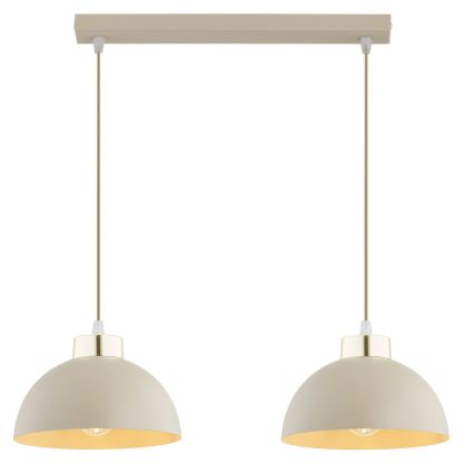 Brilagi - Lustr na lanku MOON 2xE27/60W/230V béžová/zlatá