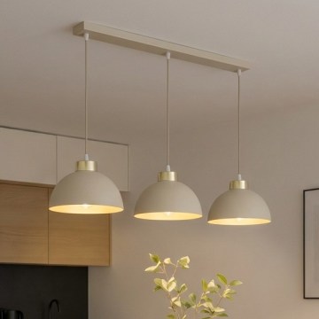 Brilagi - Lustr na lanku MOON 3xE27/60W/230V béžová/zlatá