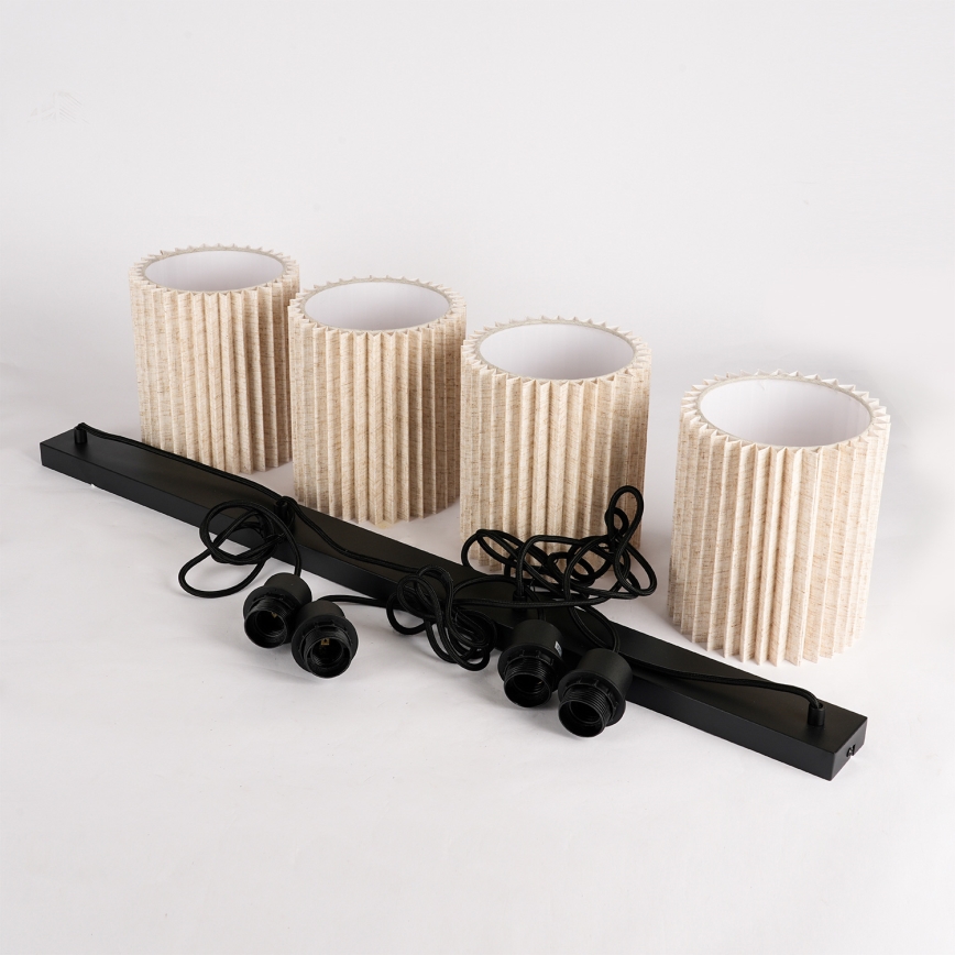 Brilagi - Lustr na lanku NORDIC WAVE 4xE27/15W/230V len/černá